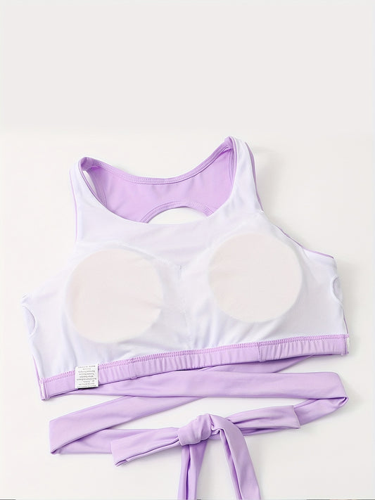 Light Purple Bodycon Tank Top for Yoga Fitness