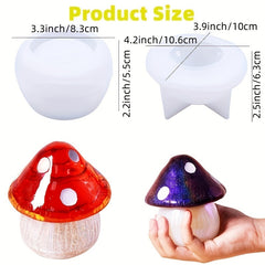 Resin Mushroom Decor Jar Mold With Lid