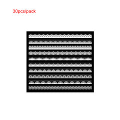 30pcs Lace Hollow Scrapbook Decor Sticker Label Diary Water Cup Notebook DIY