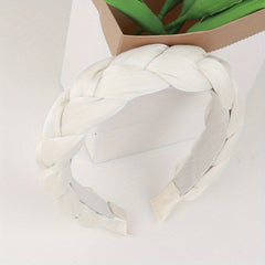 Vintage Fabric Twist Braided Hairband Solid Hair Hoop For Women Girls