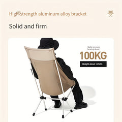 Portable High Back Chair Lightweight Aluminum Fold