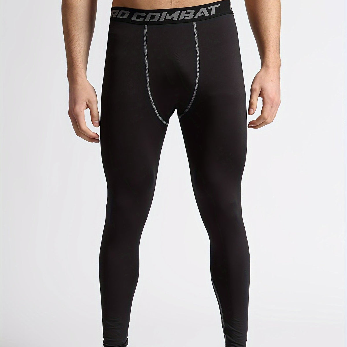 Men's Alphabets Pattern Compression Pants for Fitness