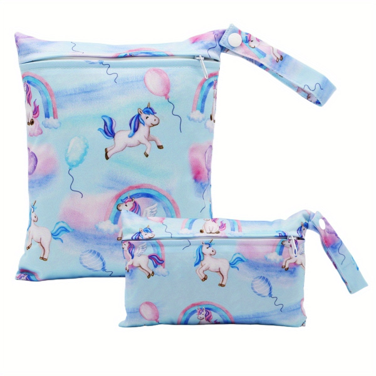 2 Pcs Unicorn Prints Wet Bag Set