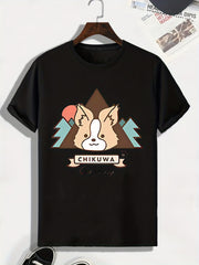 Men's Camping Pattern T-shirt Active Stretch Tee