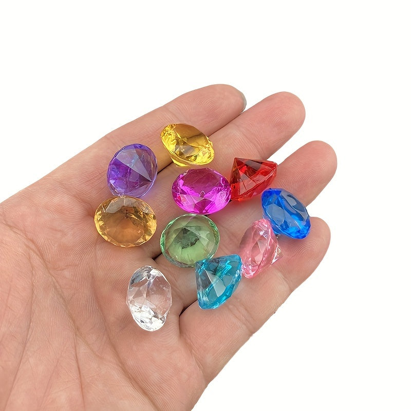 12pcs Acrylic Diamond Toys Colorful Plastic Crystal PlayHouse Toy