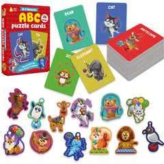 26pcs Alphabet Word Learning Card Educational Jigsaw Puzzle Set for Kids