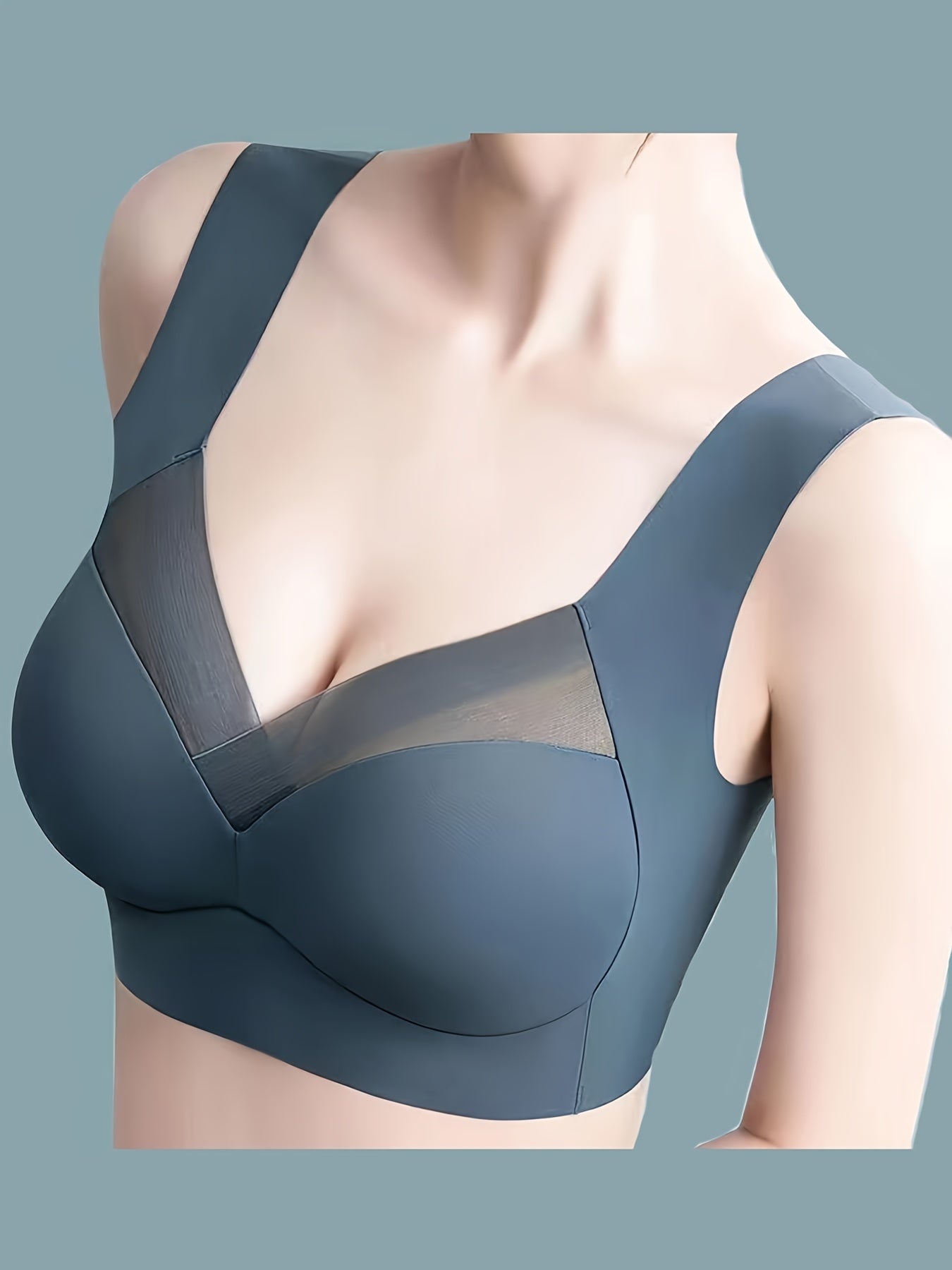 Seamless Mesh Stitching Sports Bra Push Up Tank Bra