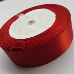 25 Yards Solid Satin Ribbon Party Christmas Wedding Bow DIY Decoration