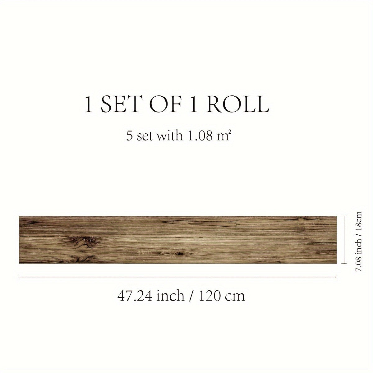 Wood Grain Raw Printing Signal Gray Floor Stickers