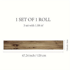 Wood Grain Raw Printing Signal Gray Floor Stickers