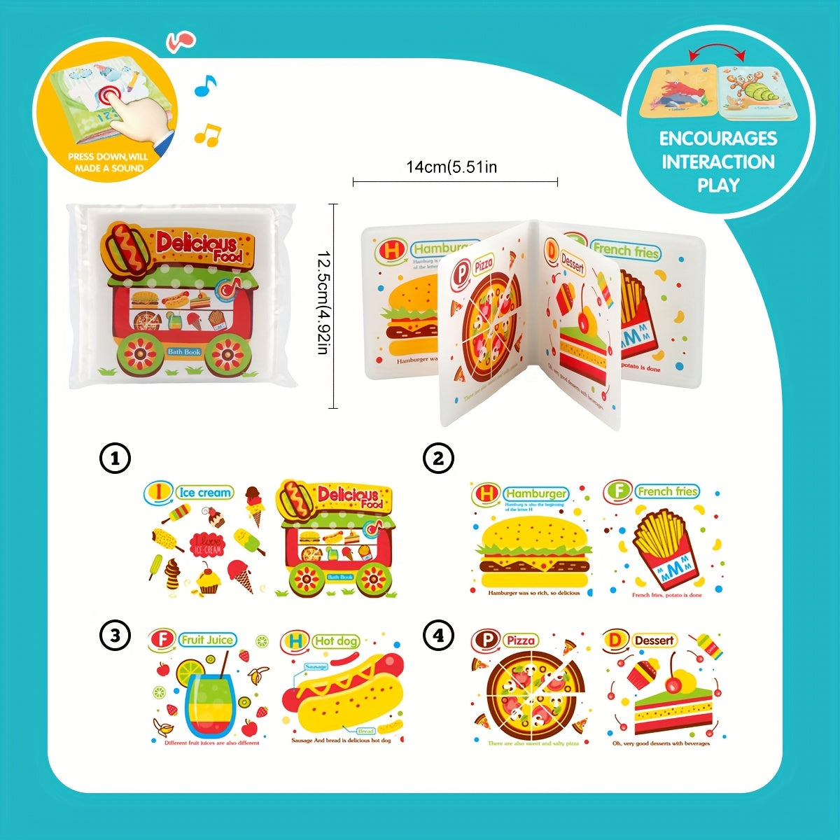 Interactive Bath Book & Floating Toy Set for Infants