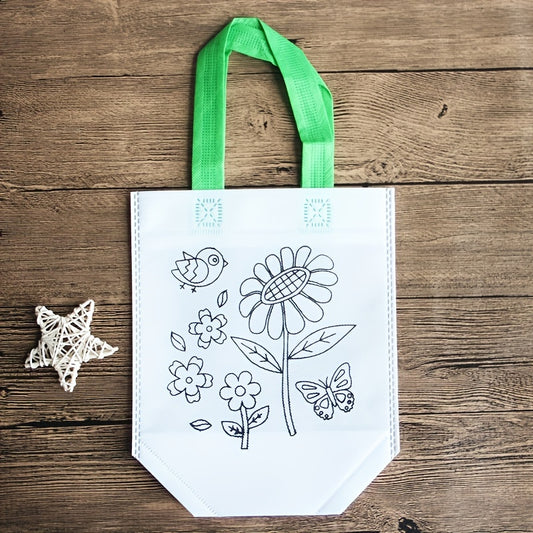 Non woven Graffiti Bag DIY Handbag Children's Hand painted Coloring Painting