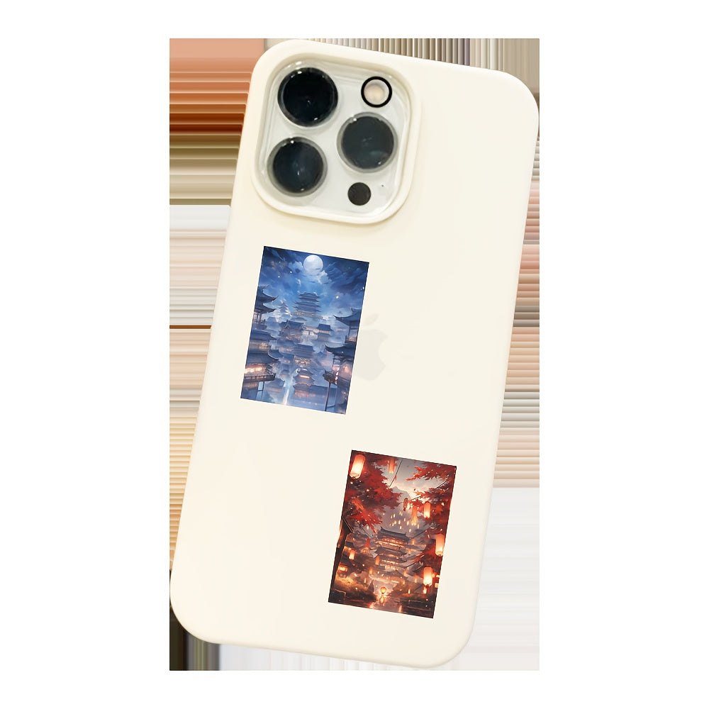 48pcs Night View Cartoon Graffiti Stickers Waterproof Game Stickers