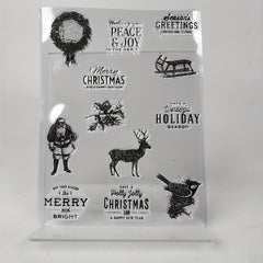 Santa Claus Clear Stamps Scrapbooking Decor Embossing DIY Greeting Card