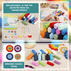 Beginner Crochet Yarn Package with Manual