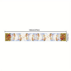 Thanksgiving Table Runner Pumpkin Truck Maple Leaf Pattern Home Decor