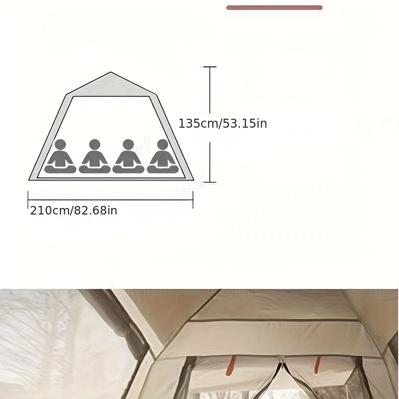 Portable 4-Sided Folding Tent Auto Rainproof Sunscreen