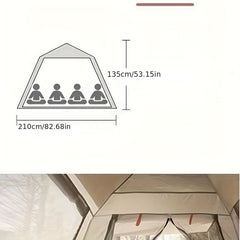 Portable 4-Sided Folding Tent Auto Rainproof Sunscreen