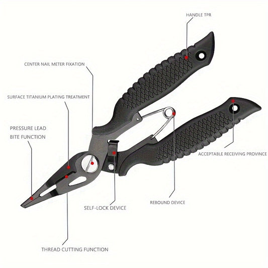Stainless Steel Outdoor Fishing Pliers Lure Scissors