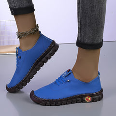 Women's Flat Sneakers Casual Lace Up Low Top Shoes