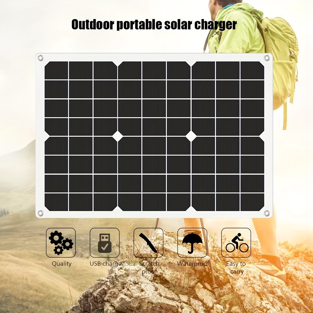 1pc Solar Panel for Charging Phone, RV Anywhere