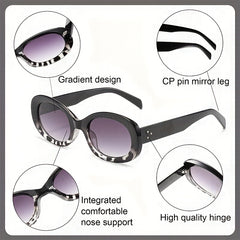 Men's Oval Frame Sunglasses UV Protection Outdoor Sports Glasses
