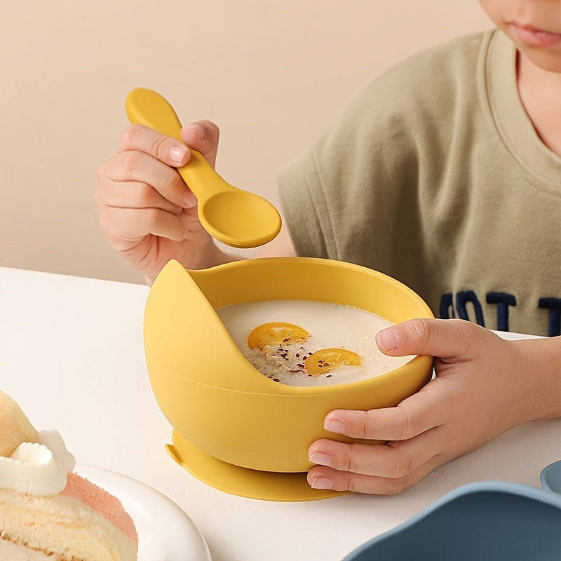 Silicone Bowl & Spoon Set for Safe Feeding