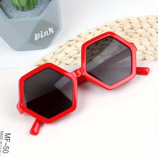 Kids Hexagonal Sunglasses UV Protection Boys Girls Baby Glasses 2-8 Years