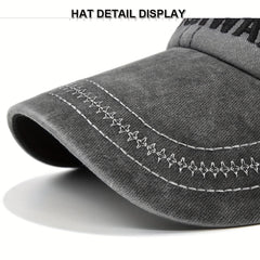 NYS Embroidery Baseball Cap Washed Distressed Sunscreen Sports Hat
