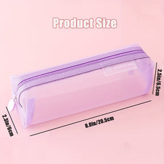 Transparent Pencil Bag Large Capacity Mesh Pen Case