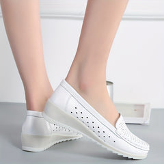 Women's Flat Loafers Soft Sole Slip On Nurse Shoes
