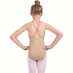 Seamless Nude Camisole Leotard Dress with Transition Straps