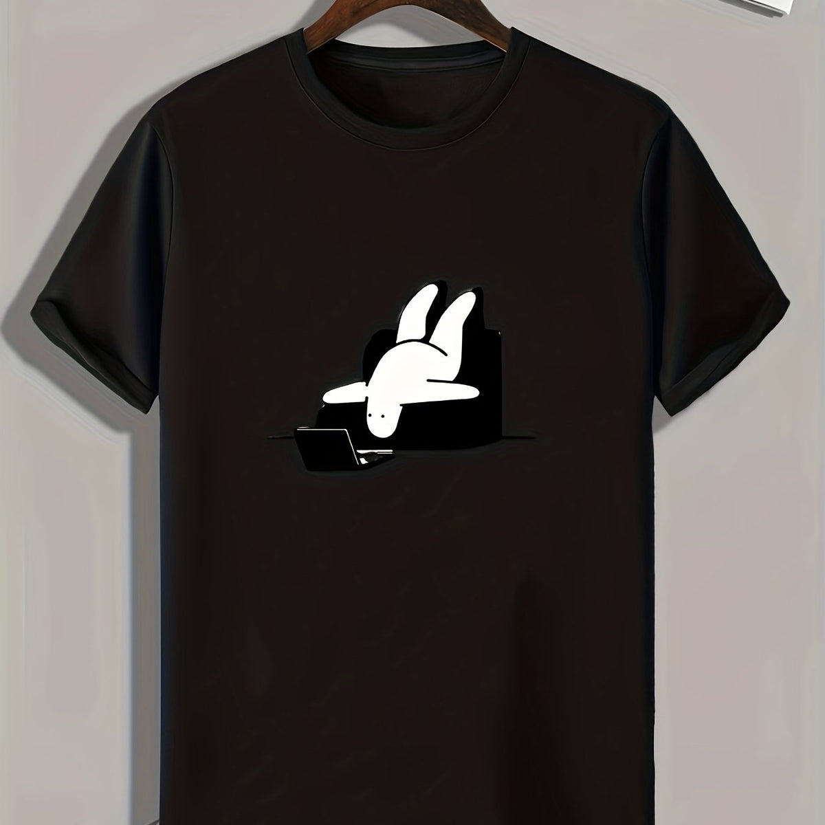 Cartoon Print Men's Graphic T-shirt for Summer