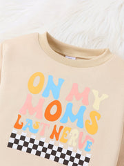 Checkerboard Pattern Kid's Thermal Sweatshirt