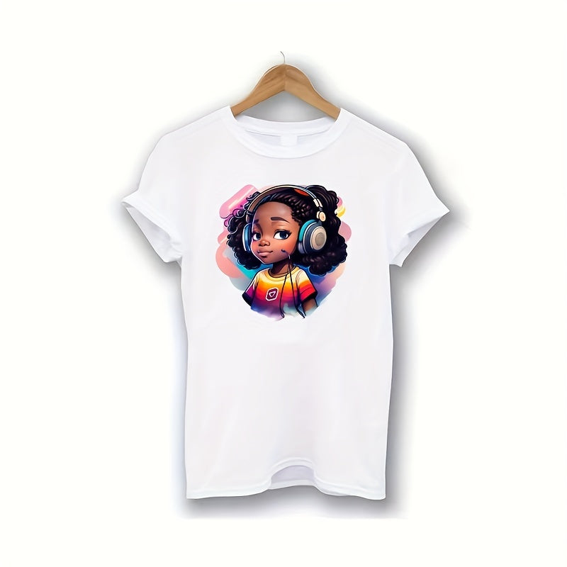 Dark Women Pattern Iron on Heat Transfer Stickers DIY Clothing T-shirt