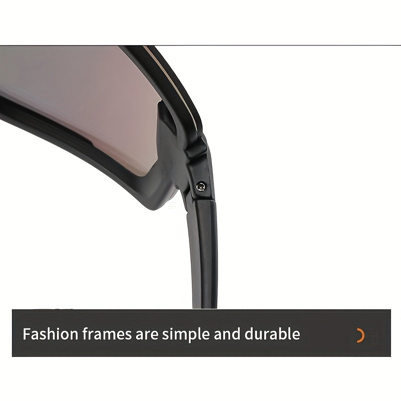 Colorful Large Frame Sports Sunglasses for Men