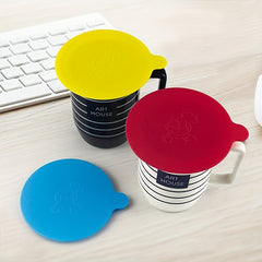 Silicone Cup Lid Round Mug Cover Anti Dust Airtight Seal Hot Cup Lids