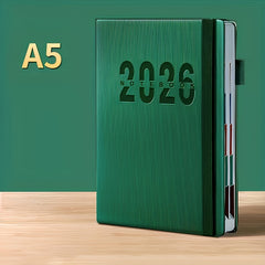 2026 Daily Planner 400 Pages Stamp Function 6 Colors Synthetic Gemstone Cover