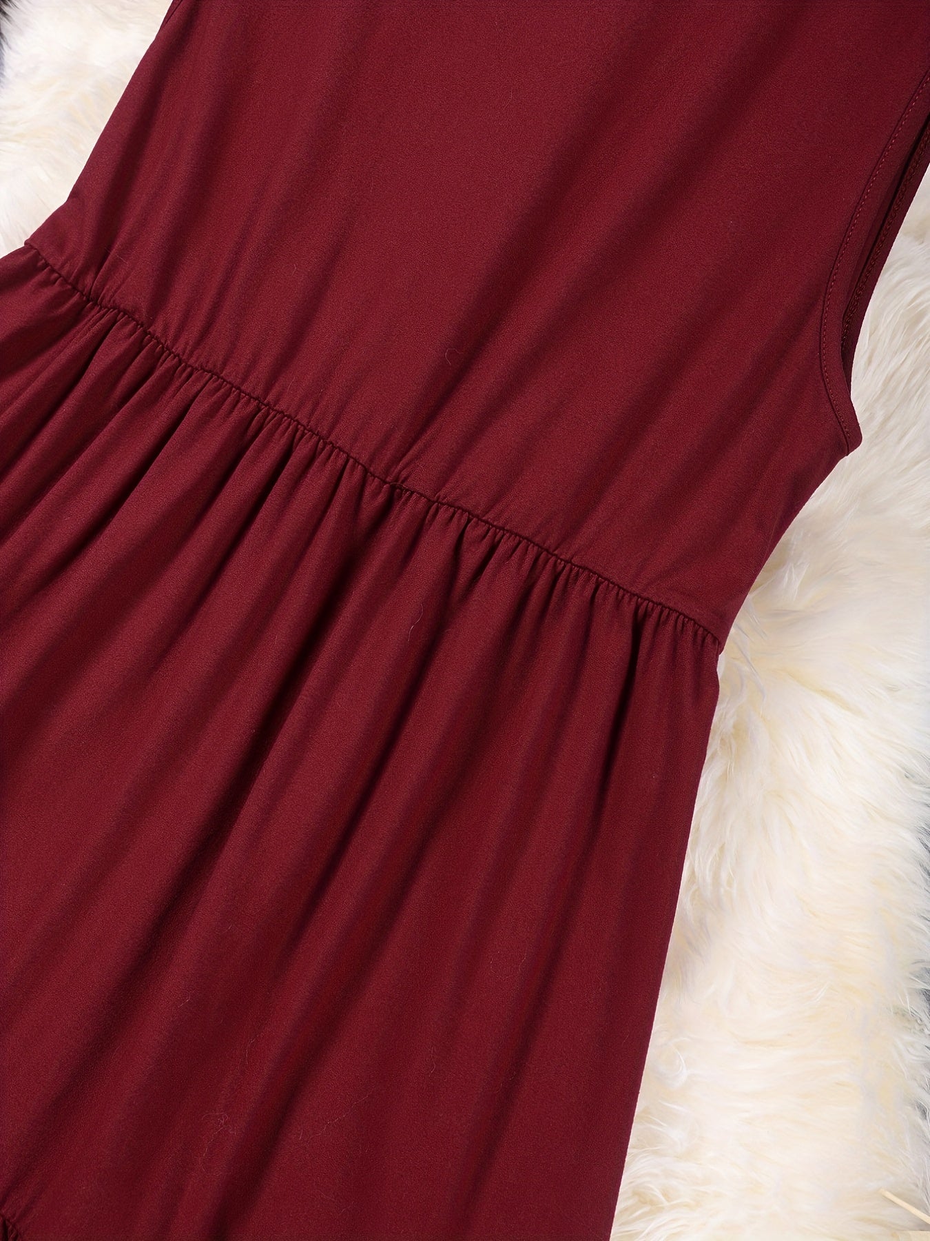  Casual Tank Dress Women's Plus Button Decor Sleeveless Smock Dress