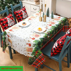 Christmas Printing Tablecloth Table Runner Christmas Tabletop Decorations