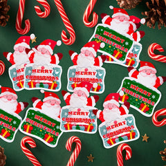 10pcs Christmas Candy Gift Decoration Packaging Bag Holiday Party Candy Bag