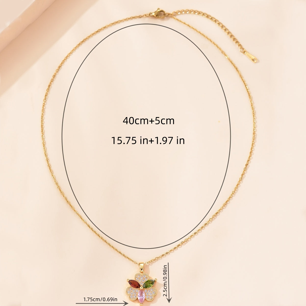 Heart Shape CZ Pendant Necklace, Party Jewelry