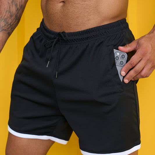 Quick Drying Drawstring Men's Sports Shorts for Summer Gym