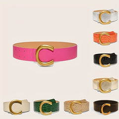 C Buckle Classic Belts Candy Wide Dress Belt