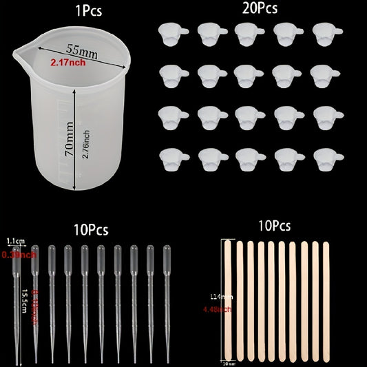 DIY Resin Jewelry Making Kit with Silicone Stir Stick & Disposable Cups