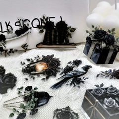 GOTHIC Dark Castle Rose Transfer Paper 50pcs for Journals Bottles DIY C