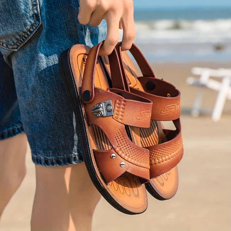 Men's Beach Walking Slip On Slide Sandals Summer Outdoor Shoes