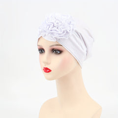 Elastic Turban Cap Solid Head Wrap Bandana Headwear Women Beanie Hats