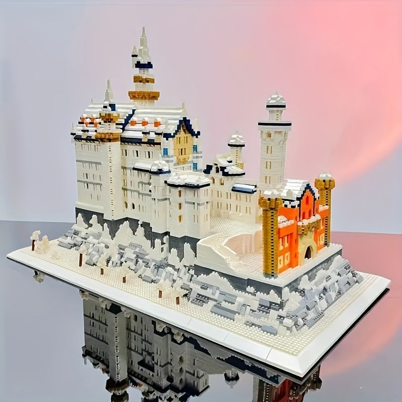 Creative Landscape Building Blocks Toy Snow Scene Natural Lake
