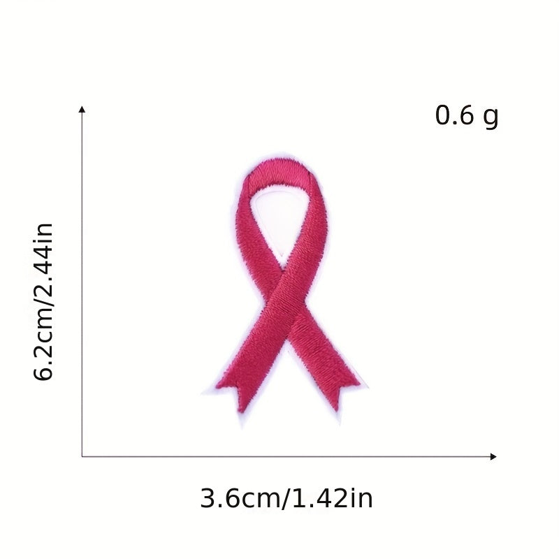 9pcs Love Ribbon Iron On Patches For Men Sew On Embroidered Applique